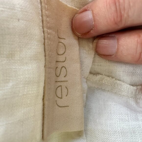 REISTOR Linen-like Cupro White Blazer Shirt Jacket Size XL - Picture 9 of 12